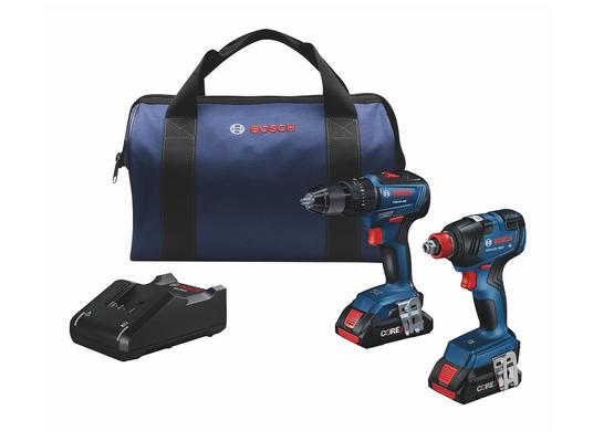 18V 2-Tool Combo Kit with 1/2 In. Hammer Drill/Driver, Freak 1/4 In. and 1/2 In. Two-in-One Bit/Socket Impact Driver and (2) CORE18V 4.0 Ah Compact Batteries