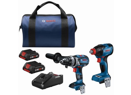 18V 2-Tool Combo Kit with Connected-Ready Two-In-One 1/4 In. Bit/Socket Impact Driver/Wrench, 1/2 In. Hammer Drill/Driver and (2) CORE18V® 4.0 Ah Batteries