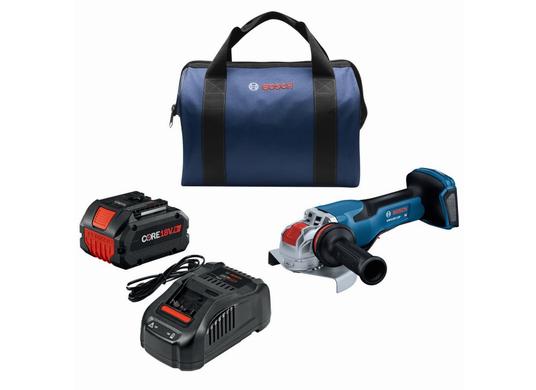 PROFACTOR™ 18V X-LOCK 5 – 6 In. Angle Grinder with Paddle Switch and (1) CORE18V® 8 Ah High Power Battery