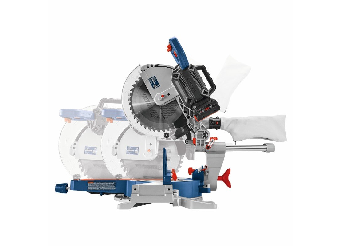 PROFACTOR™ 18V 12 In. Dual-Bevel Slide Miter Saw Kit with (1) CORE18V® 8 Ah High Power Battery