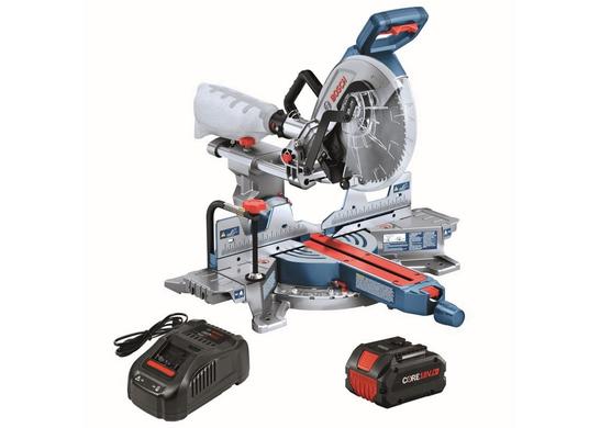 PROFACTOR™ 18V 10 In. Dual-Bevel Slide Miter Saw Kit with (1) CORE18V® 8 Ah High Power Battery