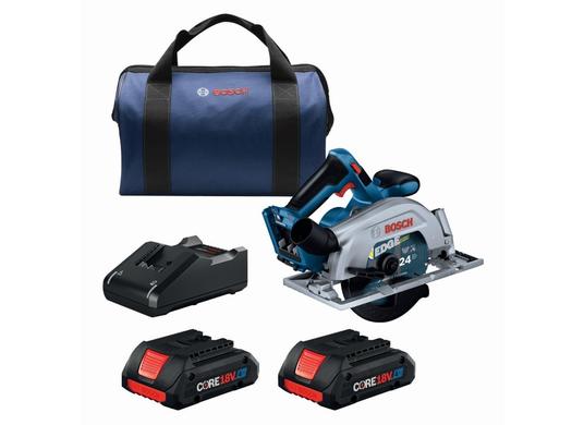 18V Brushless Blade-Right 6-1/2 In. Circular Saw Kit with (2) CORE18V 4 Ah Advanced Power Batteries