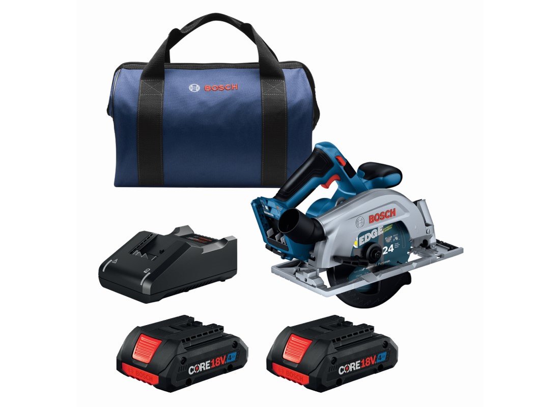 ENSEMBLE SCIE CIRCULAIRE 18V SANS BALAIS DE 6-1/2 PO AVEC LAME À DROITE ET (2) BATTERIES ADVANCED POWER CORE18V® 4 AH