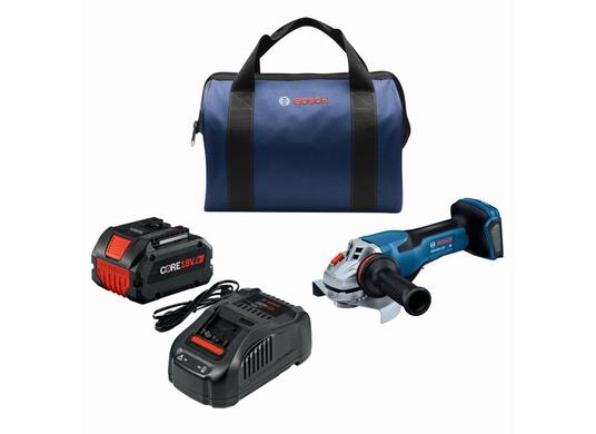 PROFACTOR™ 18V 5 – 6 In. Angle Grinder with Paddle Switch with (1) CORE18V® 8 Ah High Power Battery