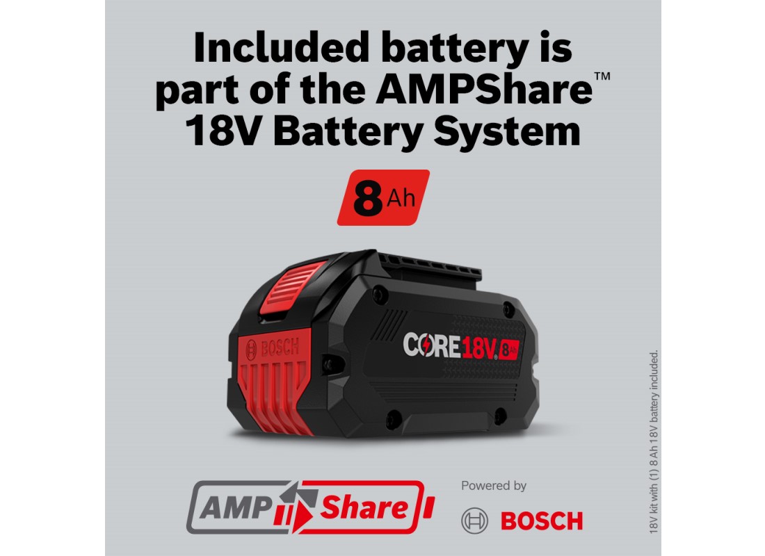 Ensemble clé à chocs 18V connectée PROFACTOR™ de 1/2 po avec bague de friction et (1) batterie High Power CORE18V® 8 Ah