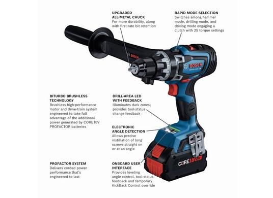 PROFACTOR™ 18V Connected-Ready 1/2 In. Drill/Driver Kit with (1) CORE18V® 8 Ah High Power Battery