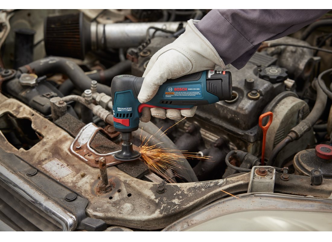 Ensemble meuleuse droite à renvoi d’angle 12V Max sans balais de 1/4 po avec (2) batteries de 3 Ah