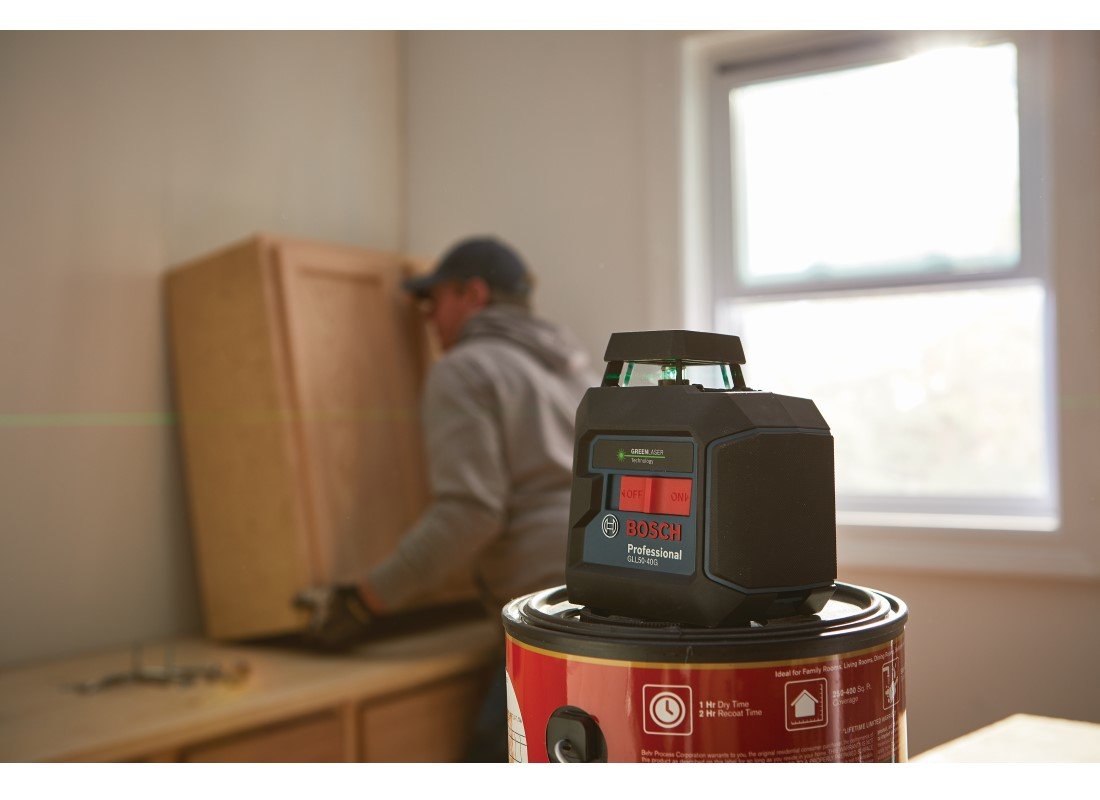 Green-Beam Self-Leveling 360° Cross-Line Laser