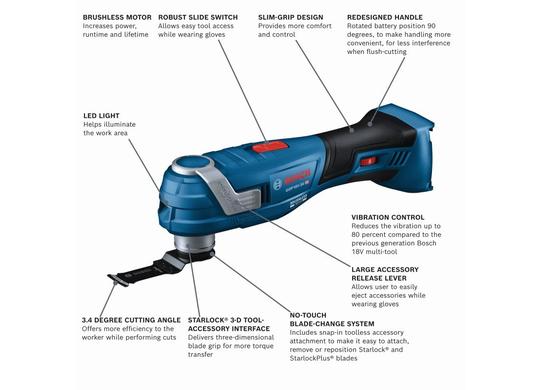 18V Brushless StarlockPlus® Oscillating Multi-Tool (Bare Tool)