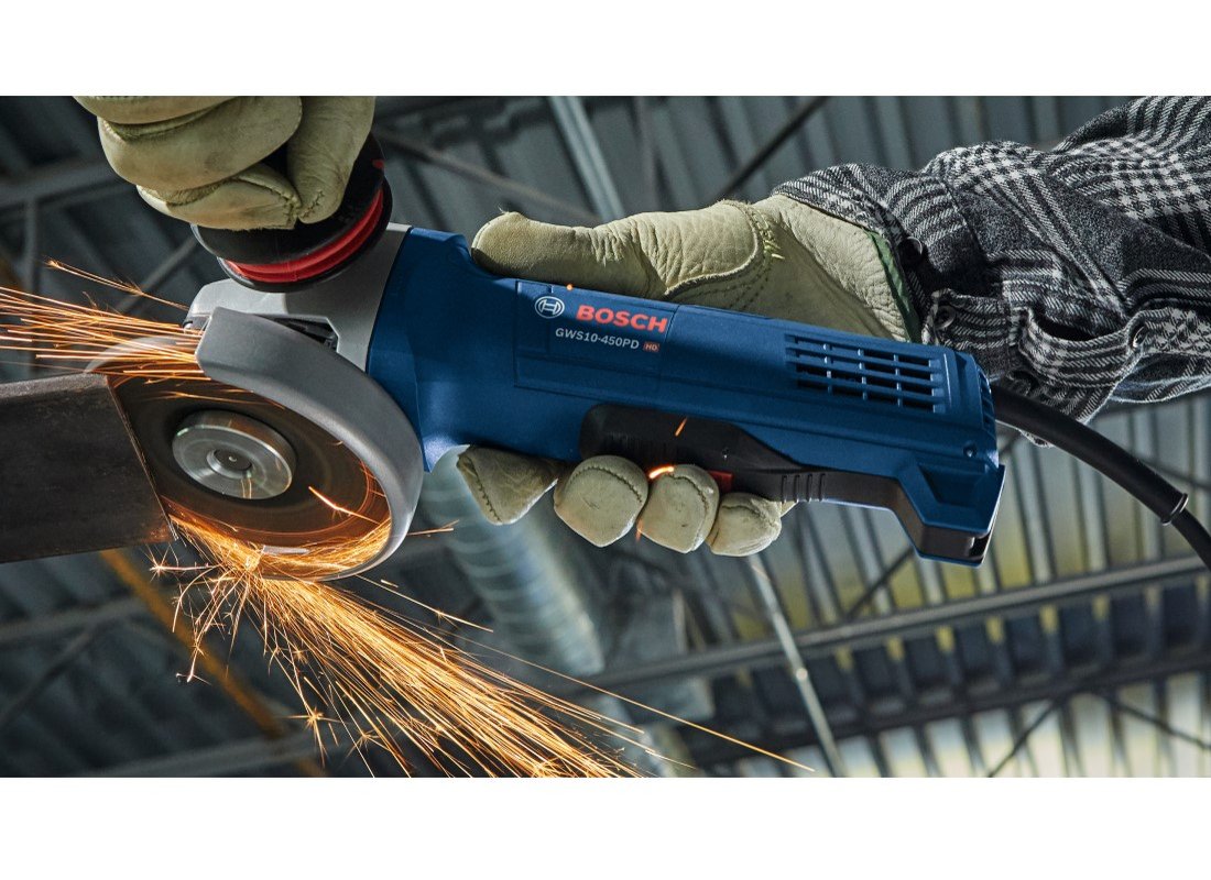 4-1/2 In. Ergonomic Angle Grinder with No Lock-On Paddle Switch