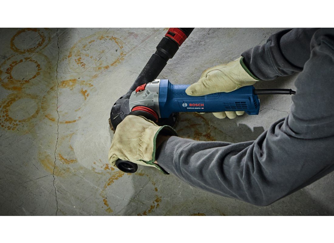 4-1/2 In. Ergonomic Angle Grinder with No Lock-On Paddle Switch