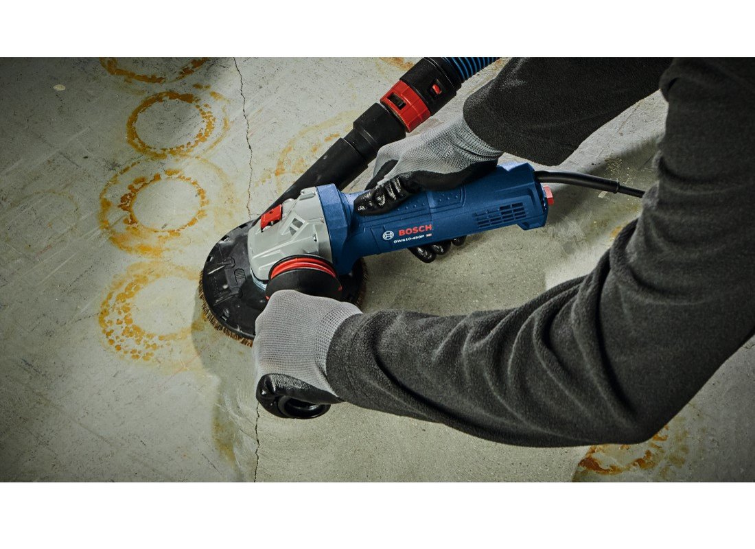 4-1/2 In. Ergonomic Angle Grinder with No Lock-On Paddle Switch