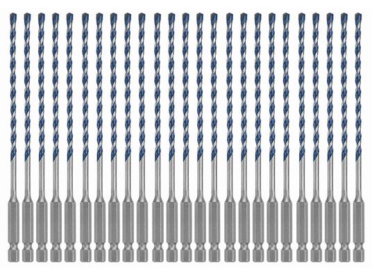 Forets pour perceuse à percussion en carbure BlueGranite™ Turbo de 5/32 po x 6 po, 25 pièces