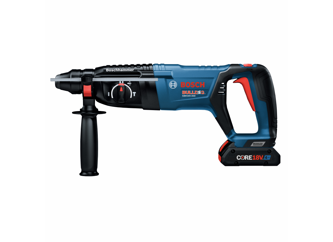 18V EC Brushless SDS-plus® Bulldog™ 1 In. Rotary Hammer Kit with (1) CORE18V® 4 Ah Advanced Power Battery