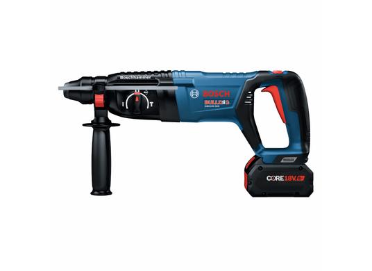 Ensemble marteau perforateur Bulldog™ SDS-plus® 18V sans balais de 1 po avec (2) batteries High Power CORE18V® 8 Ah