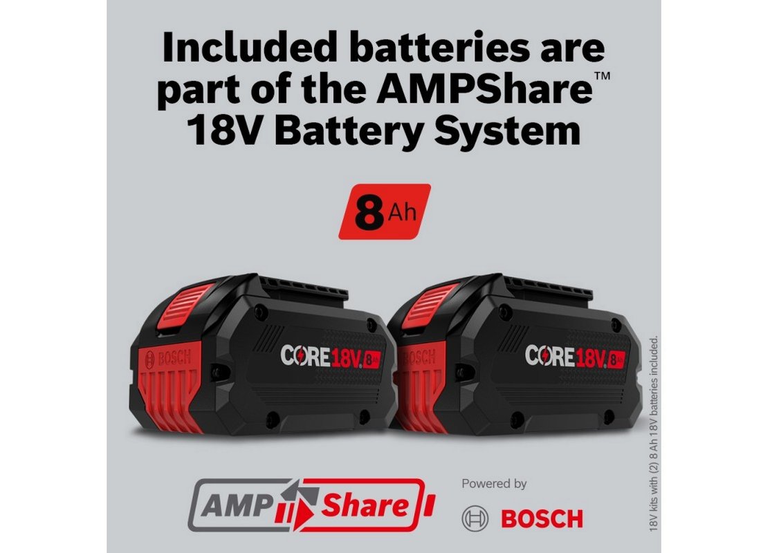 Ensemble marteau perforateur 18V Bulldog™ SDS-plus® sans balais Connected-Ready de 1-1/8 po avec (2) batteries High Power CORE18V® 8 Ah