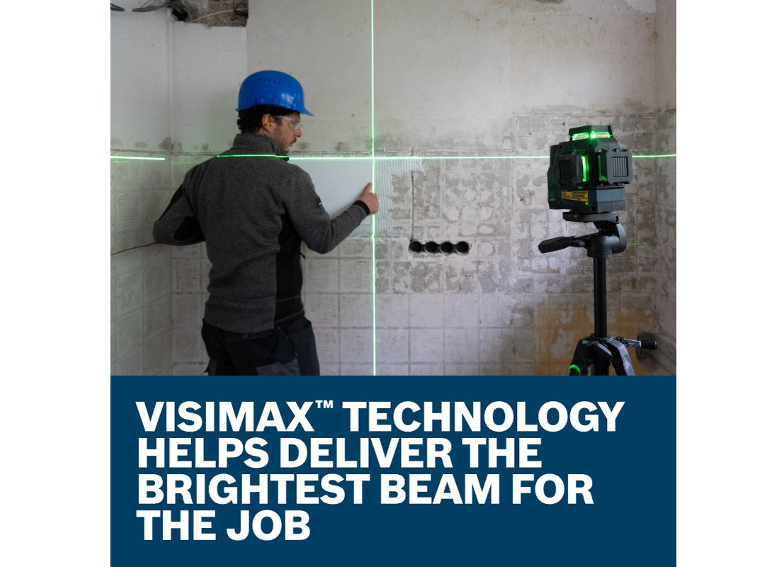 12V Max 360° Connected Green-Beam Three-Plane Leveling and Alignment Laser with (1) 12V Battery