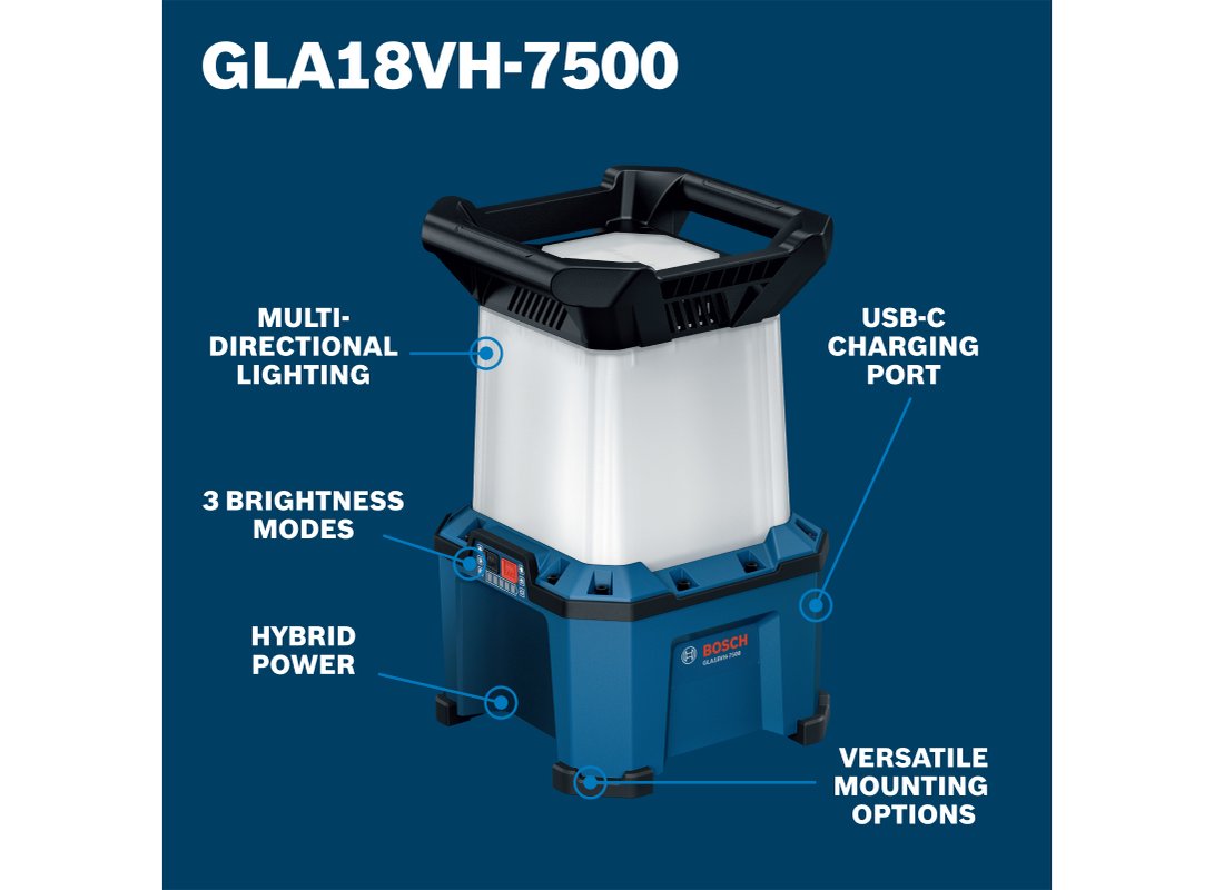 Projecteur de chantier hybride 18 V (outil seul)