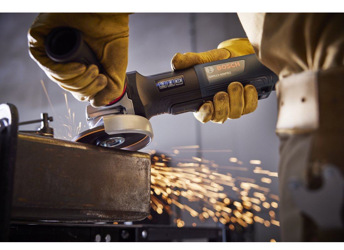 4 ½ In. Ergonomic Angle Grinder with No Lock-On Paddle Switch