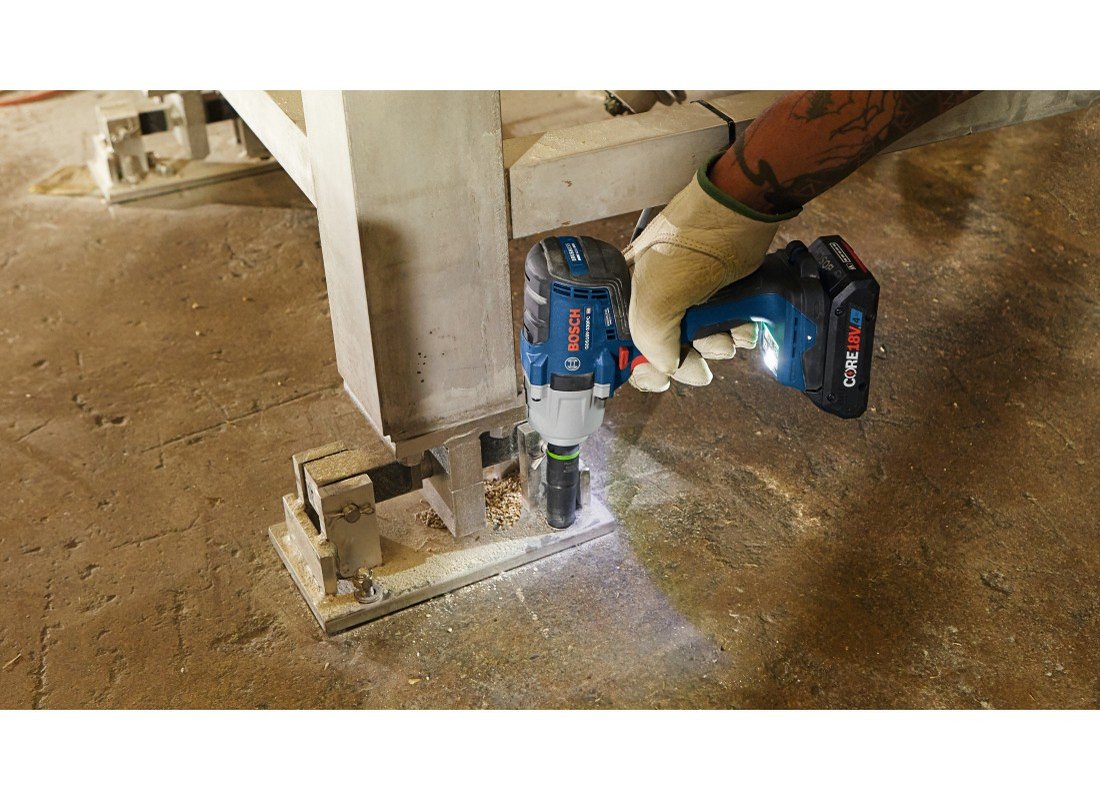 18V Brushless 1/2 In. Mid-Torque Impact Wrench Kit with Pin Detent and (2) CORE18V® 4 Ah Advanced Power Batteries