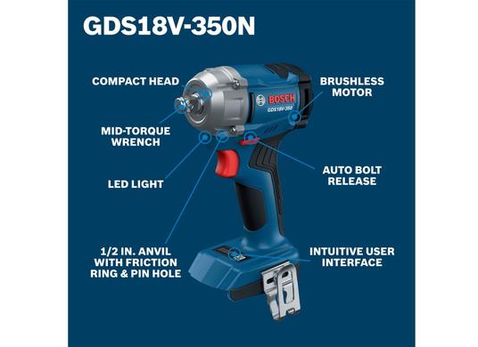 18V Brushless ½ In. Mid Torque Impact Wrench (Bare Tool)