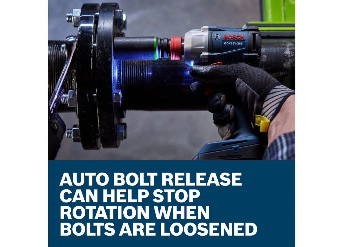 Visseuse à chocs 18 V sans balais avec porte-outil 2 en 1 (six pans 1/4 po et carré mâle 1/2 po) (outil seul)