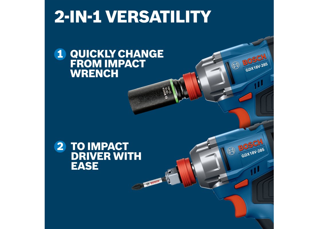 18V Brushless Two-In-One 1/4 In. and 1/2 In. Bit/Socket Impact Driver/Wrench (Bare Tool)