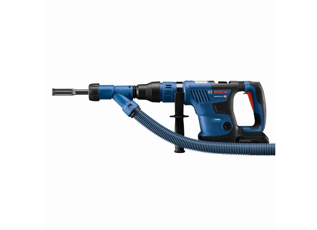 Burin plat R-Tec SDS max® BlueCollar™ de 1 po x 16 po avec adaptateur d’aspiration