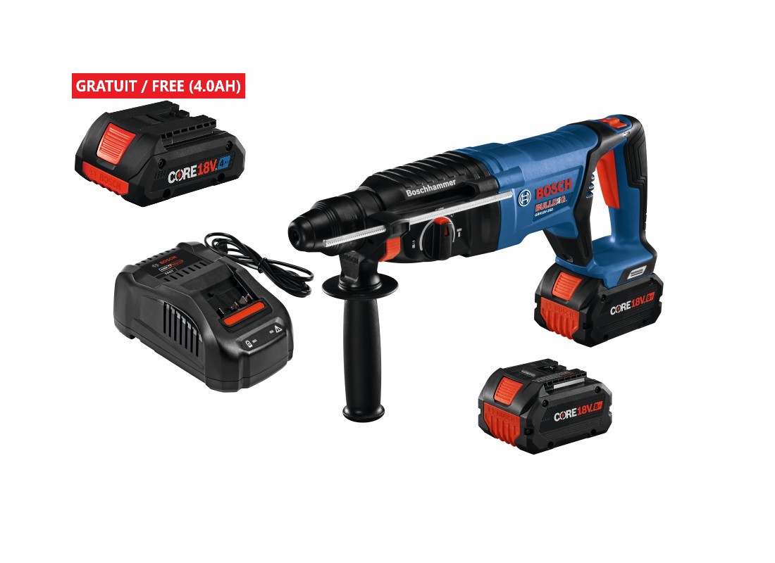 18V EC Brushless SDS-plus® Bulldog™ 1 In. Rotary Hammer Kit with (2) CORE18V® 8 Ah High Power Batteries