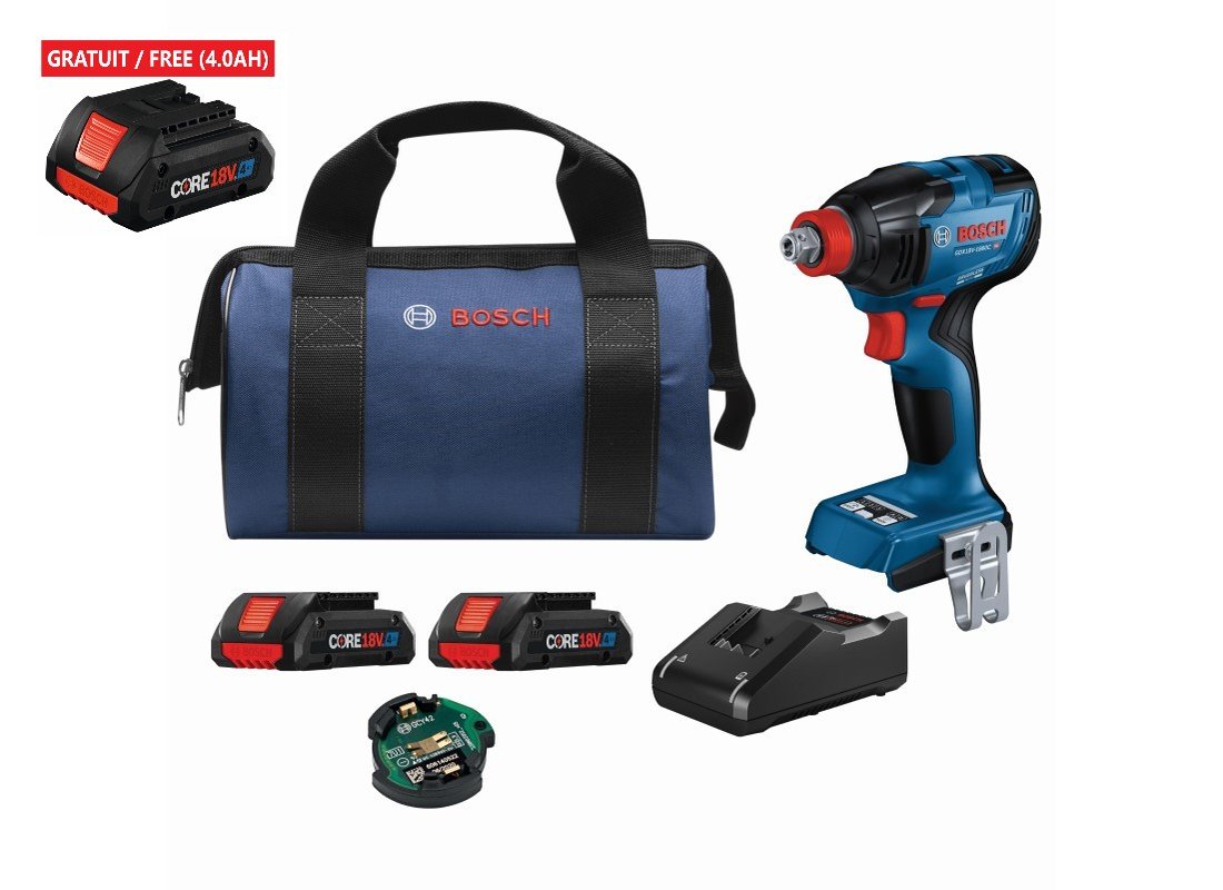 18V Connected-Ready Two-In-One 1/4 In. and 1/2 In. Bit/Socket Impact Driver/Wrench Kit with (2) CORE18V® 4 Ah Advanced Power Batteries and (1) Connectivity Module