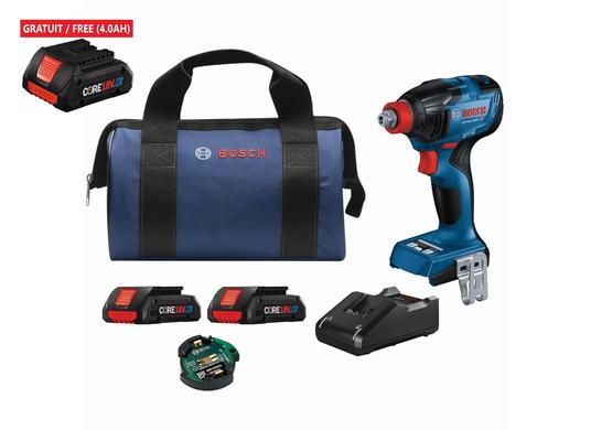 18V Connected-Ready Two-In-One 1/4 In. and 1/2 In. Bit/Socket Impact Driver/Wrench Kit with (2) CORE18V® 4 Ah Advanced Power Batteries and (1) Connectivity Module