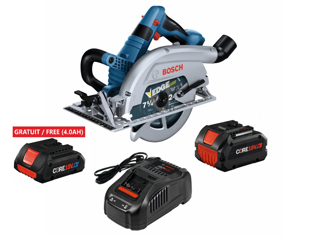 PROFACTOR™ 18V Blade-Left 7-1/4 In. Circular Saw Kit with (1) CORE18V® 8 Ah High Power Battery