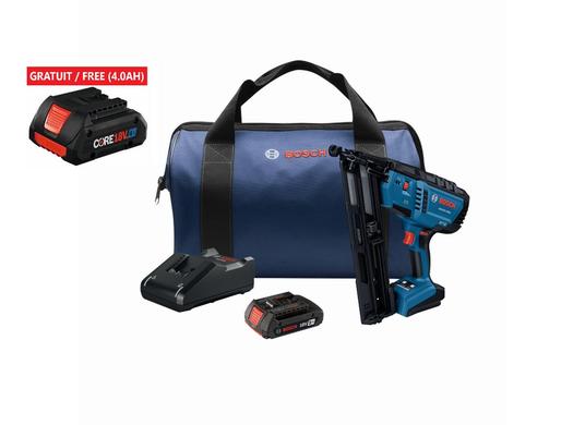 18V Brushless 15-Gauge Angled Finish Nailer Kit with (1) 2 Ah Standard Power Battery