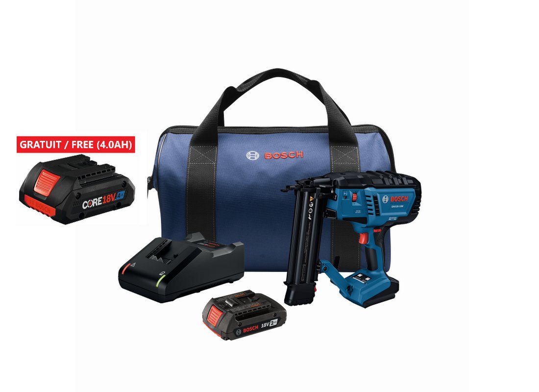 Ensemble cloueur 18V sans balais pour clous à tête perdue de calibre 18 avec (1) batterie Standard Power de 2 Ah
