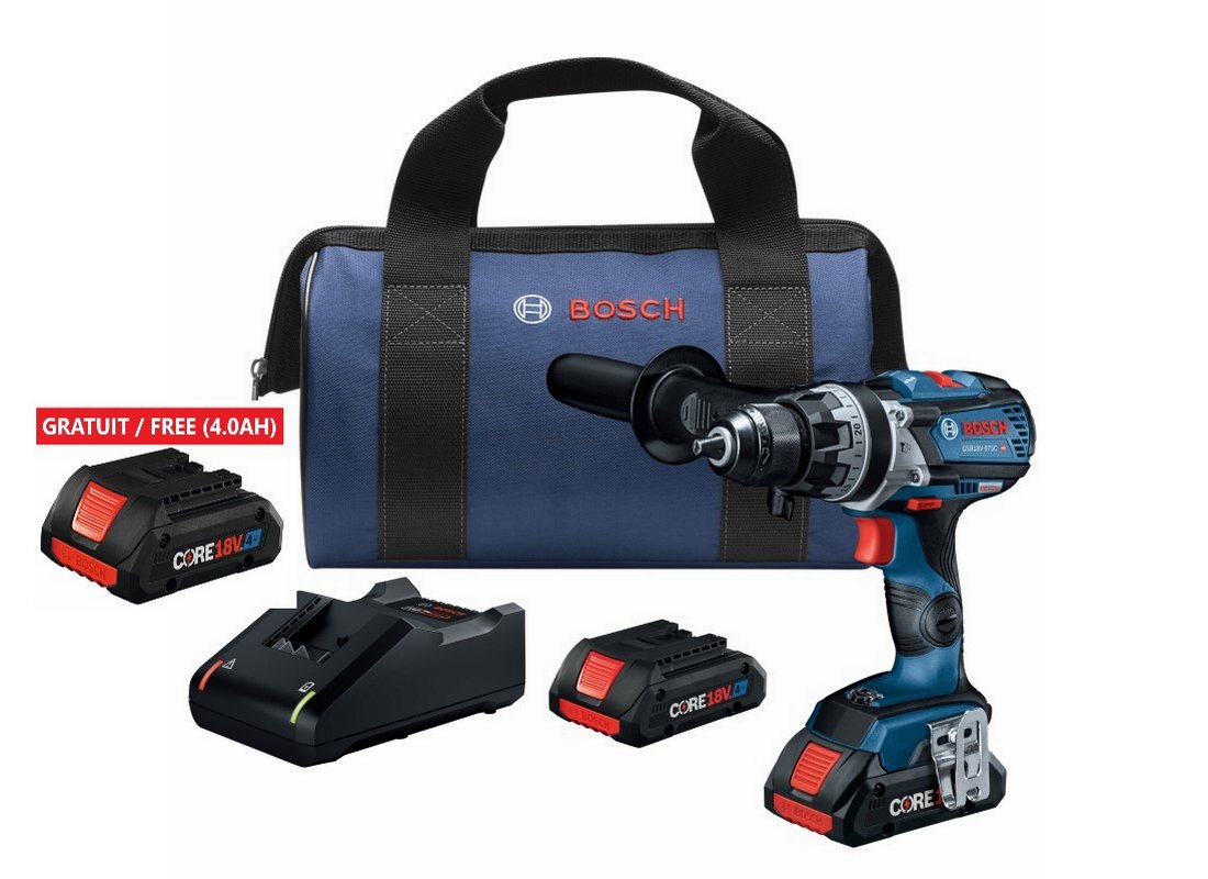 Ensemble perceuse-visseuse à percussion 18V sans balais Connected-Ready de 1/2 po avec (2) batteries Advanced Power CORE18V® 4 Ah