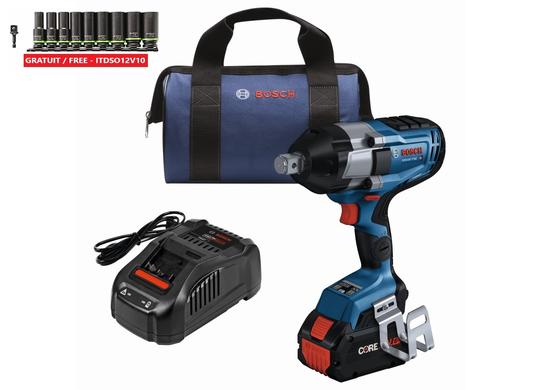 PROFACTOR™ 18V Connected 3/4 In. Impact Wrench Kit with Friction Ring and Thru-Hole and (1) CORE18V® 8 Ah High Power Battery