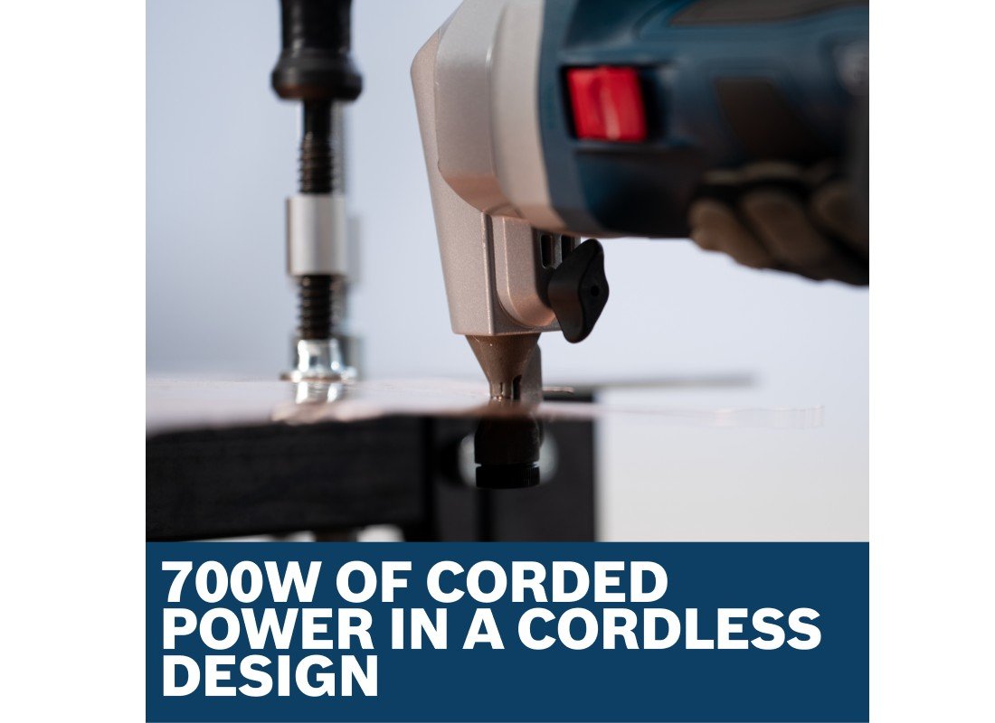 Grignoteuse 18 V calibre 16, interrupteur coulissant blocable