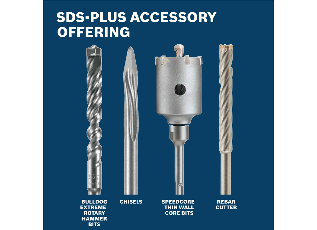18V Brushless Connected-Ready SDS-plus® Bulldog™ 1-1/8 In. Rotary Hammer Kit with (2) CORE18V 8 Ah High Power Batteries