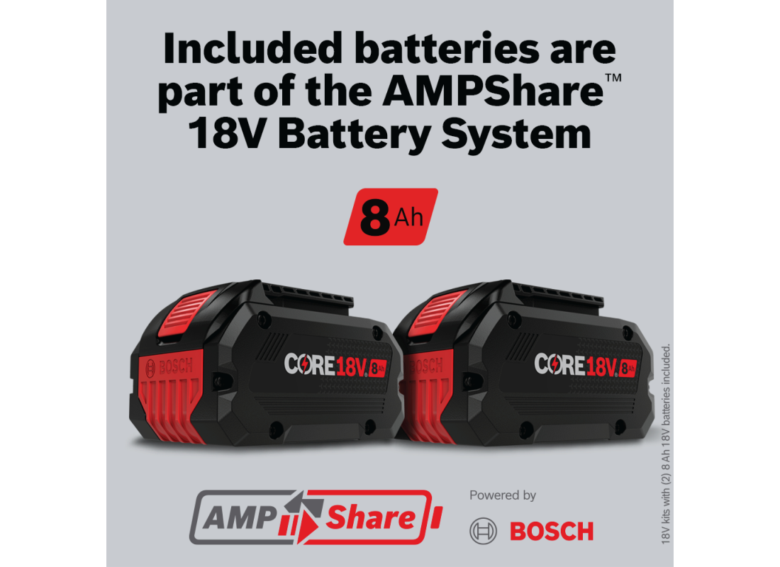 18V Brushless Connected-Ready SDS-plus® Bulldog™ 1-1/8 In. Rotary Hammer Kit with (2) CORE18V 8 Ah High Power Batteries