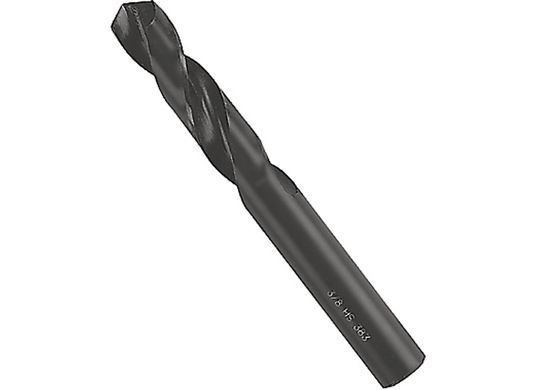 12 pc. 3/16 In. x 2-3/16 In. Fractional Stubby Length Black Oxide Drill Bits