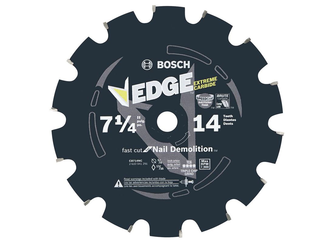Nail cutting outlet circular saw blade