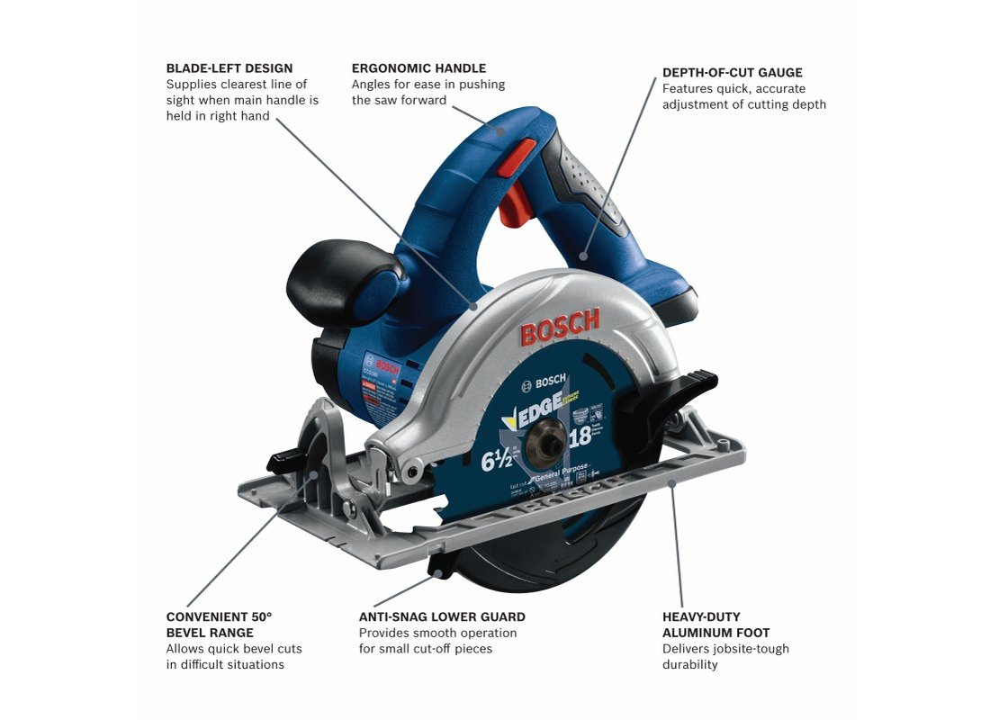 Scie circulaire 18 V de 6-1/2 po Bosch CCS180B