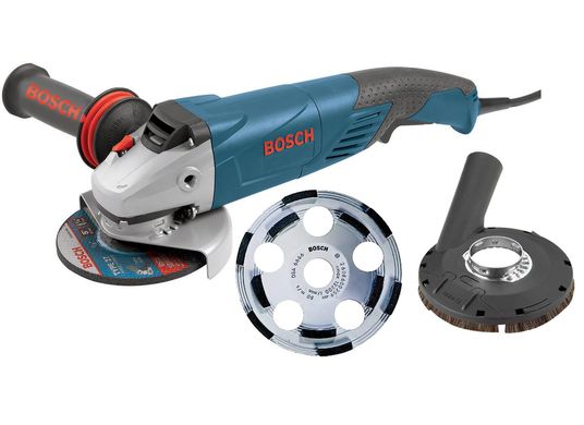 Rectifieuse angulaire de 5 po avec ensemble de coupe pour béton