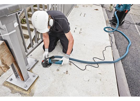Meuleuse de surfaçage pour béton de 5 po avec dispositif de récupération de la poussière