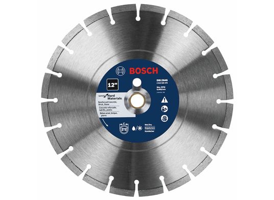 Disque diamanté et segmenté standard de 12 po pour matériaux durs