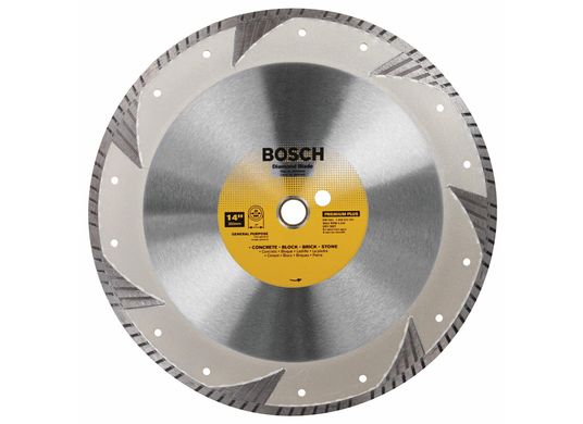 Disque diamanté premium à couronne turbo de 14 po pour des coupes nettes