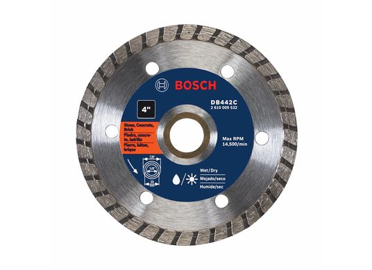 Disque diamanté premium à couronne turbo de 4 po pour des coupes nettes