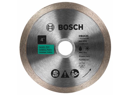 Disque diamanté à couronne de coupe standard de 4 po pour des coupes nettes