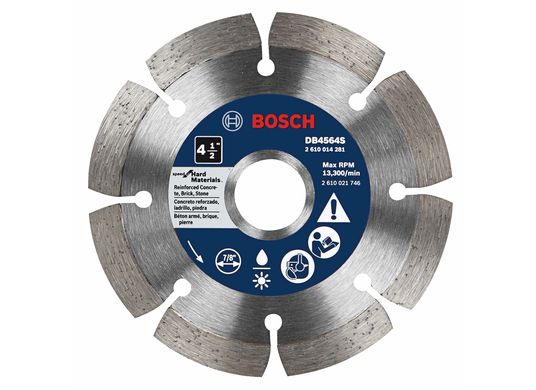 4-1/2 In. Standard Segmented Rim Diamond Blade for Hard Materials