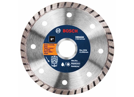 Disque diamanté premium à couronne turbo de 5 po pour des coupes nettes